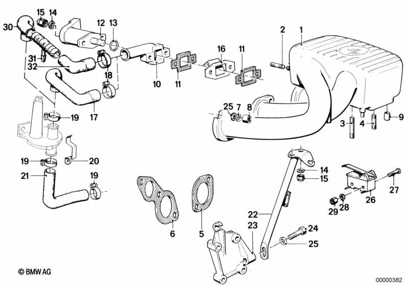 Microswitch for BMW 3 Series E21, 5 Series E12, E28, 6 Series E24, 7 Series E23 (OEM 13631268445). Genuine BMW