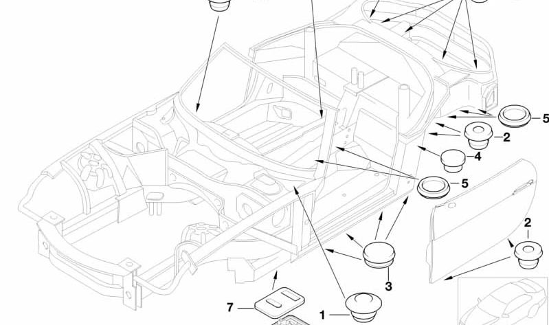 Tapón de cierre OEM 33311137456 para BMW E81, E82, E87, E88, E90, E91, E92, E93, E60, E61, E84, E83, E85, E86, E52. Original BMW.