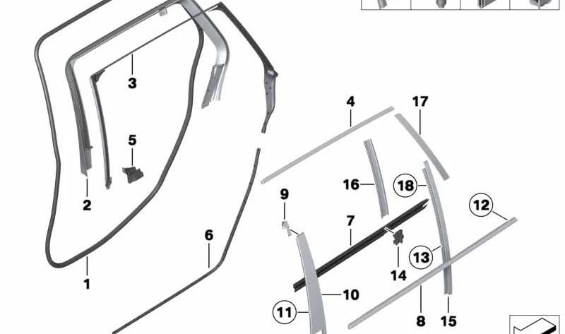 RIGHT TOPE OEM 51357266798 for BMW F10, F11. Original BMW.