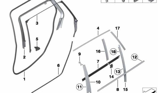 RIGHT TOPE OEM 51357266798 for BMW F10, F11. Original BMW.