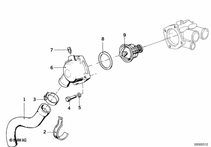 Tapa para BMW Serie 5 E12, E28 Serie 6 E24 Serie 7 E23 (OEM 11531714861). Original BMW.