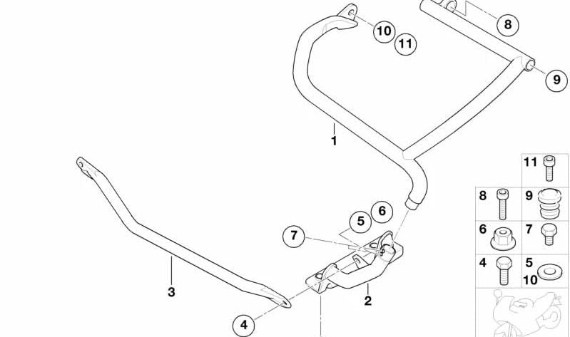 Cylinder head screw (OEM 07119901025) for BMW E36, E12, E34, E24. Original BMW