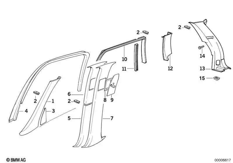 Frame for BMW Series 5 E34 (OEM 51438138000). Genuine BMW