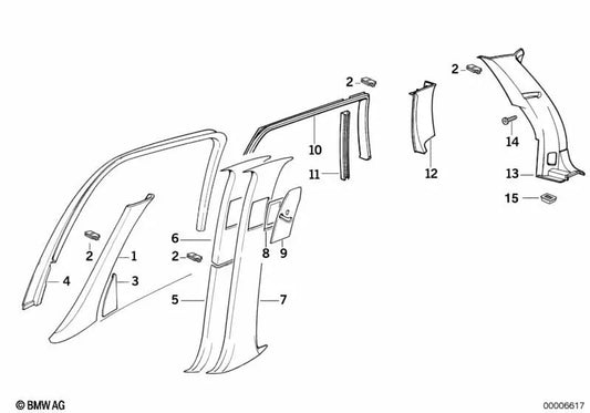 Frame for BMW Series 5 E34 (OEM 51438138000). Genuine BMW