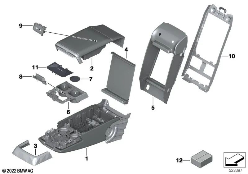 Protección solar para BMW G70 (OEM 52205A6BFB6). Original BMW