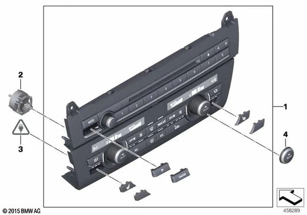 Kit de reparación para la unidad de control de la radio y el clima para BMW F10, F11, F18 (OEM 61319328426). Original BMW.