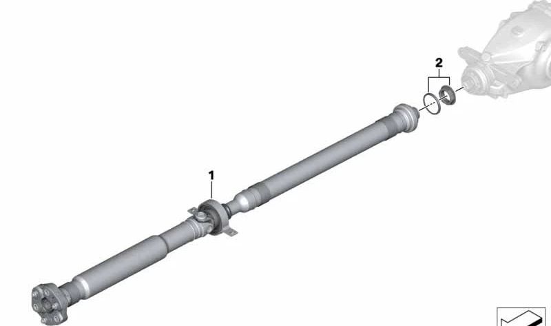 Árbol de transmisión para BMW F30, F31, F34, F32, F33, F36 (cambio automático). OEM 26108679007. Original BMW.