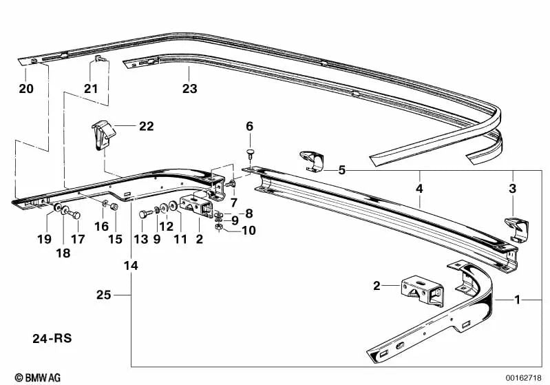 Soporte para BMW Serie 5 E12 (OEM 51121817069). Original BMW