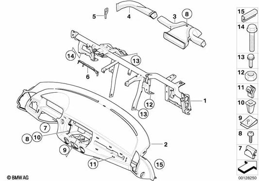 Canal de aire frío derecho para BMW Z4 E85, E86 (OEM 51457016914). Original BMW