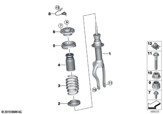 Front shock absorber for BMW I15 (OEM 37106886233). Original BMW