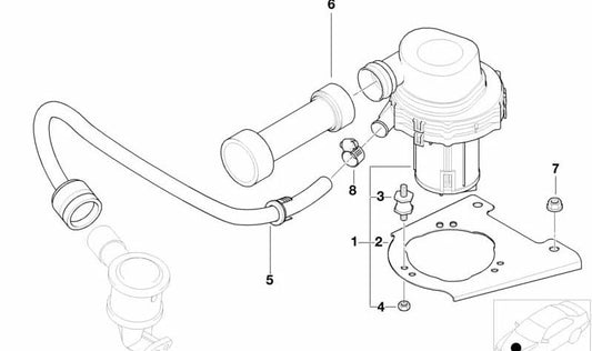 Pompa d'aria BMW (OEM 11721437746). BMW originale