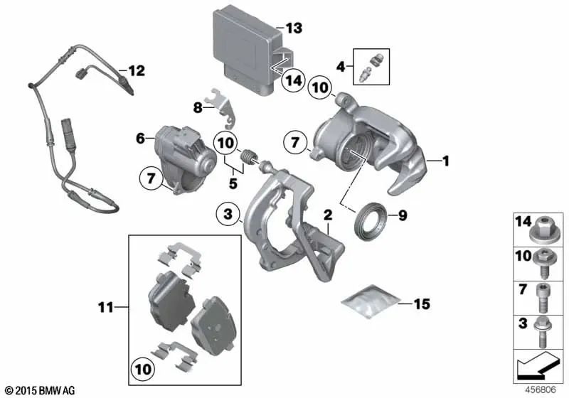 Soporte de cable izquierdo para BMW Serie 5 F10, F11, F18, Serie 6 F06, F12, F13 (OEM 34216793043). Original BMW