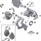 Soporte de freno izquierdo para BMW F10, F06, F12, F13 (OEM 34217849385). Original BMW