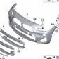 Portamatriculas delantero OEM 51118069130 para BMW F39 (X2). Original BMW