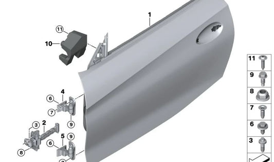 Porta sinistra della protezione interna OEM 51217432143 per BMW G29. BMW originale.