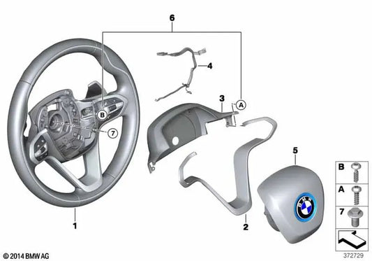 Steering Wheel Decorative Trim for BMW i I12, I12N, I15 (OEM 32306871550). Original BMW