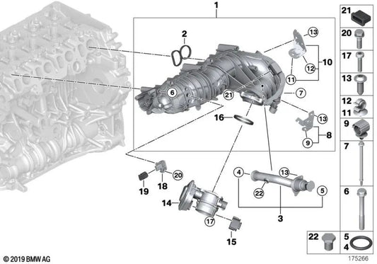 Junta Tórica para BMW Serie 1 E81, E82, E87N, E88, Serie 3 E90, E91, E92, E93, Serie 5 E60N, E61N, X3 E83N (OEM 11617805052). Original BMW.