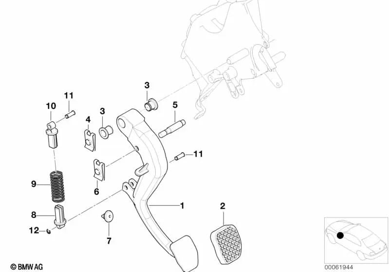 Soporte de Muelle de Compresión para BMW E53 (OEM 35306770100). Original BMW