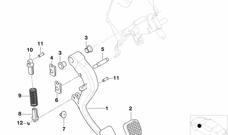 Muelle de presión para BMW Serie 1 E81, E82, E87N, E88, F20, F21, Serie 2 F22, F23, Serie 3 E90, F30, F31, F34, Serie 4 F32, F36, Serie 5 E39, F10, F11, Serie 6 E63, E64, Serie 7 E38, X1 E84, X3 E83, F25, X4 F26, X5 E53, Z4 E89, Z8 E52, MINI R55N, R56N, R