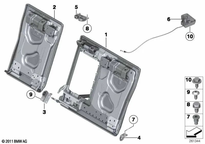 Unidad de control derecha para BMW E60, E60N, F10, F10N (OEM 52207114470). Original BMW