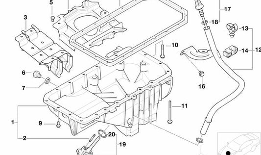 Tubo guía para BMW Serie 5 E39 (OEM 11437785075). Original BMW