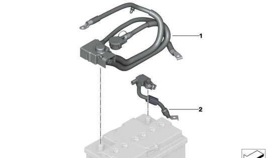 Replacement cable for safe power supply system OEM 61125A3AEE9 for BMW i20. Original BMW.