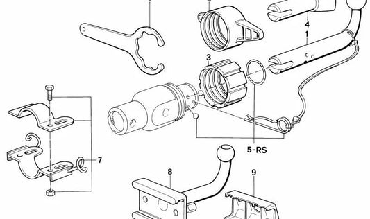 Tapón de cierre OEM 71601245137 para BMW E21, E30, E12, E28, E24, E23. Original BMW.