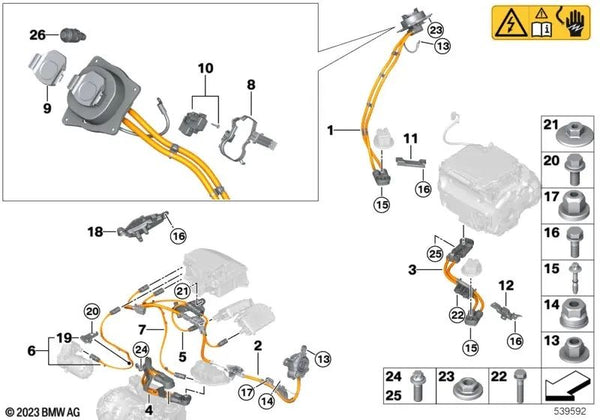 Tuerca hexagonal autoblocante para BMW F40, F22N, F23N, F44, F45N, F46N, F87, F87N, G42, G87, U06, F30N, F31N, F34N, F35N, G20, G20N, G21, G21N, G28, G28N, G80, G81, F32, F32N, F33, F33N, F36, F36N, G22, G23, G26, G82, F90, F90N, G30, G30N, G31, G31N, G38