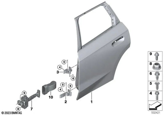 Rear left door stop for BMW X1 U11 (OEM 51229883849). Original BMW