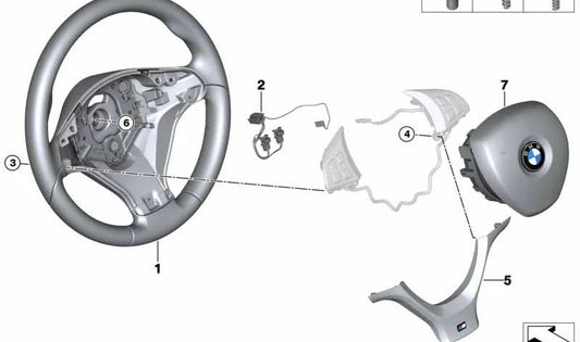 Volante deportivo M en cuero OEM 32307844566 para BMW E70, E71. Original BMW.