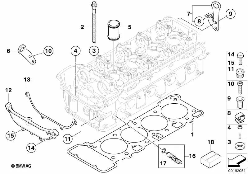 Abrazadera para BMW Serie 3 E90, E92, E93 (OEM 11127838164). Original BMW