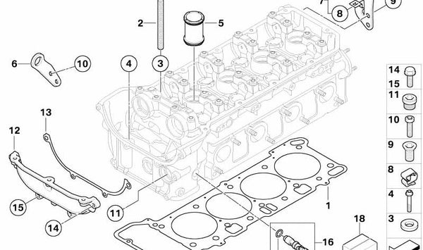 Abrazadera para BMW E90, E92, E93 (OEM 11127838165). Original BMW