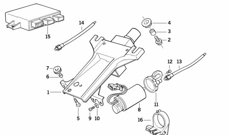 Mecanismo de ajuste de la columna de dirección OEM 32311161381 para BMW E34, E39, E32, E38, E31, E52. Original BMW.