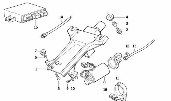 Mecanismo de ajuste de la columna de dirección OEM 32311161381 para BMW E34, E39, E32, E38, E31, E52. Original BMW.