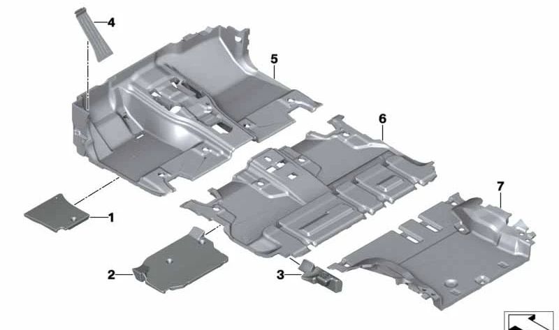 Alfombrilla izquierda OEM 51479137761 para BMW E70, E71, F15, F85. Original BMW.