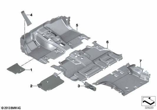 Front floor liner for BMW X5 F15 (OEM 51477326343). Original BMW