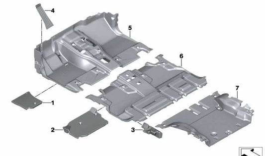 Einleger droit OEM 51477154836 pour BMW E70, F15, F85, E71. BMW d'origine.