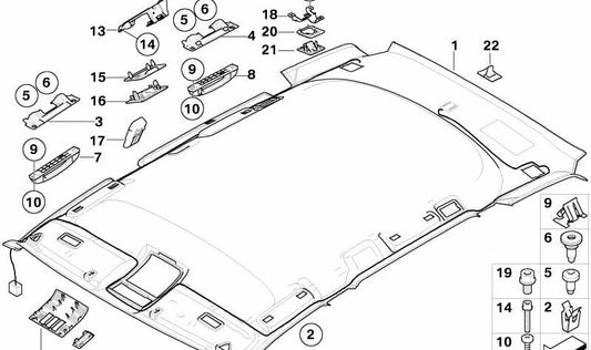 OEM 51443413426 Placa de rede de separação frontal para BMW E83. BMW original.