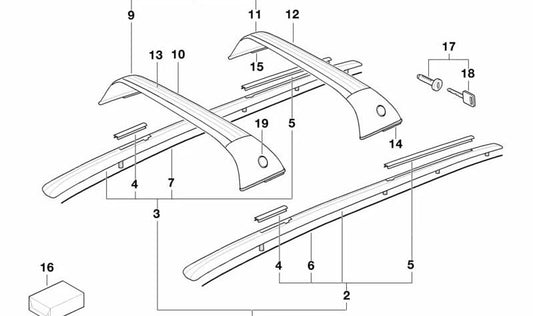 OEM Travesa -Unterstützung 82129401648 für BMW E34. Original BMW.