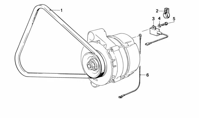 Isulador de motor OEM 1231128664 para BMW E30, E28, E24, E23. BMW original.