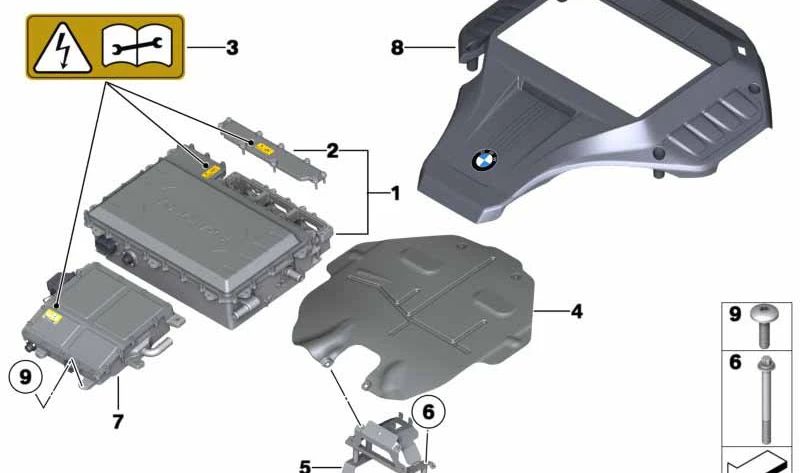 Tapa para BMW X6 E72 (OEM 12362451637). Original BMW