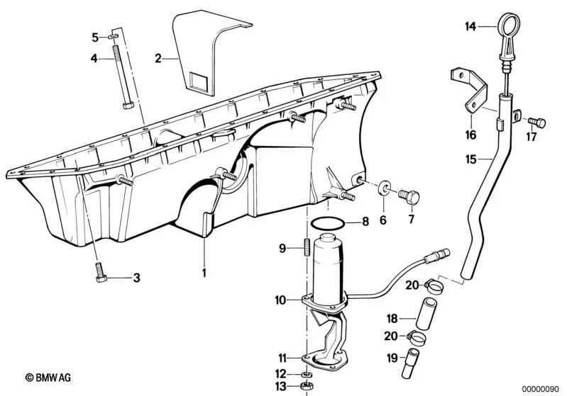 Cover for BMW 3 Series E30 (OEM 11131706704). Original BMW.