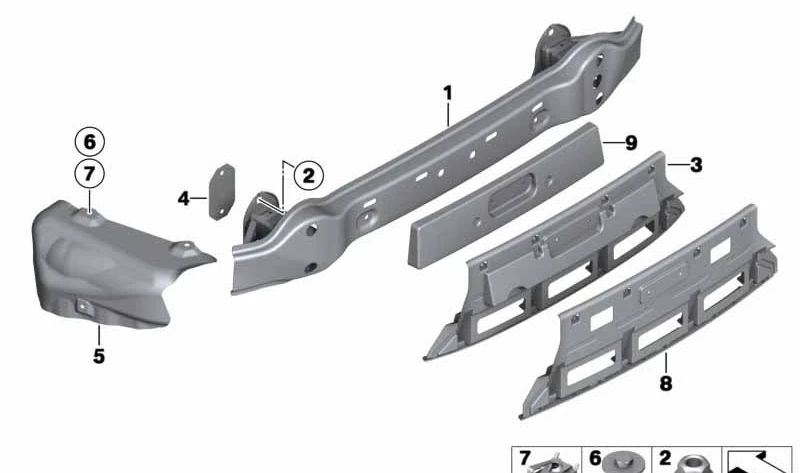 Adaptador para BMW Serie 6 F06, F12, F13 (OEM 51128050387). Original BMW.