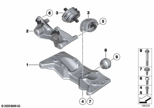 Amortiguador de vibraciones para BMW Serie 7 F01, F02 (OEM 22316790387). Original BMW