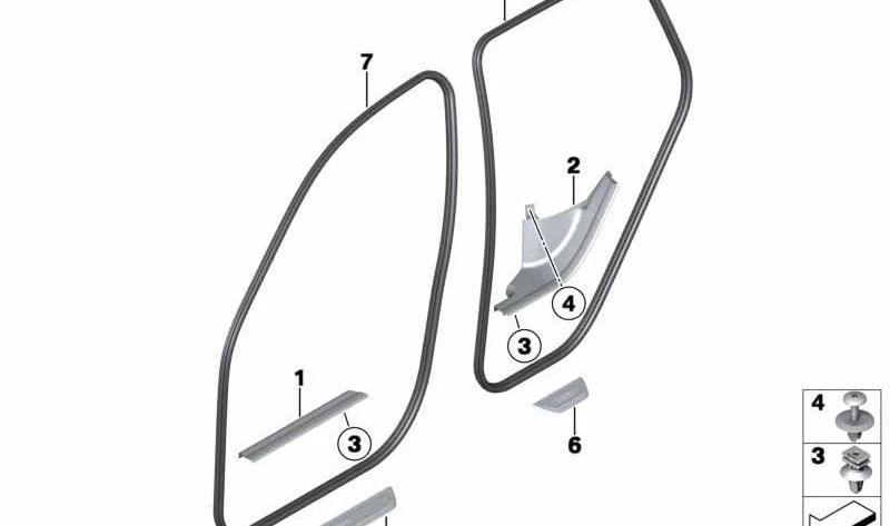 Cubierta de Entrada Delantera para BMW F25, F26 (OEM 51477354251). Original BMW