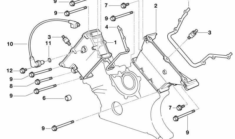 Perno prisionero OEM 11121733295 para BMW E34, E39, E32, E38, E31. Original BMW.