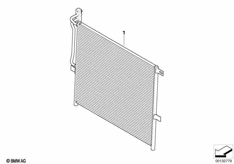 Condensador Aire Acondicionado para BMW Serie 3 E46 (OEM 64538377614). Original BMW