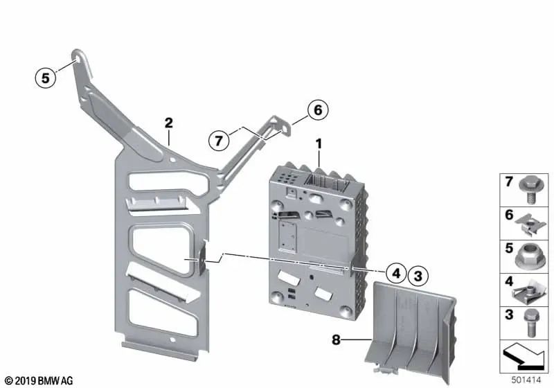 Amplificador de Sistema HiFi para BMW Serie 2 F22, F87 (OEM 65126841971). Original BMW.