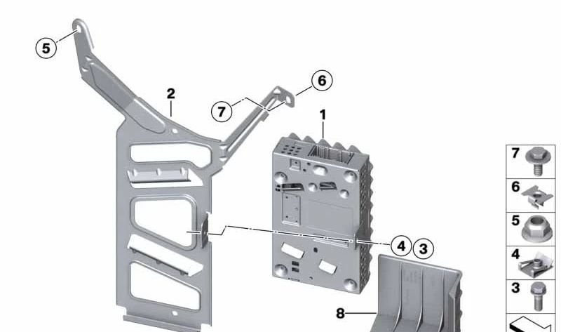 Soporte amplificador de audio para BMW F22, F23, F87 (OEM 65159264218). Original BMW