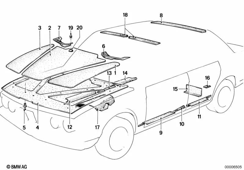 Amortiguador derecho para BMW E28 (OEM 51481881594). Original BMW